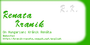 renata kranik business card