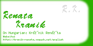 renata kranik business card